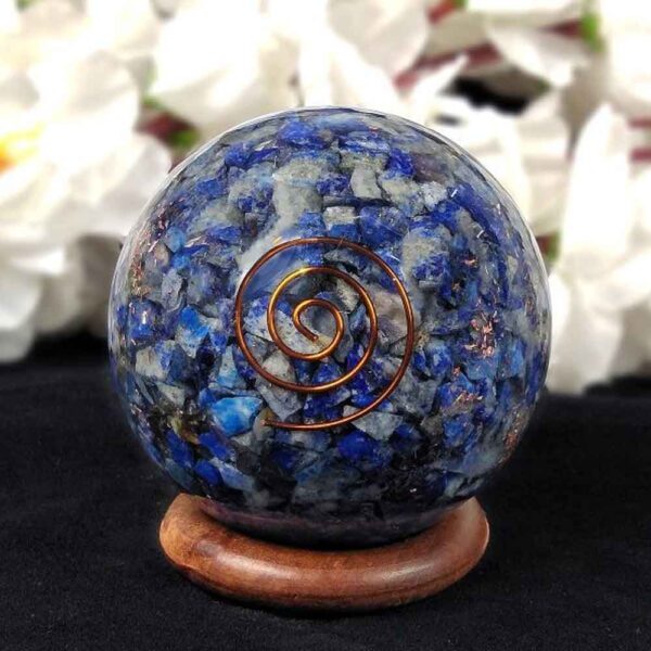 Lapis Lazuli Orgone Sphere Ball - Image 2