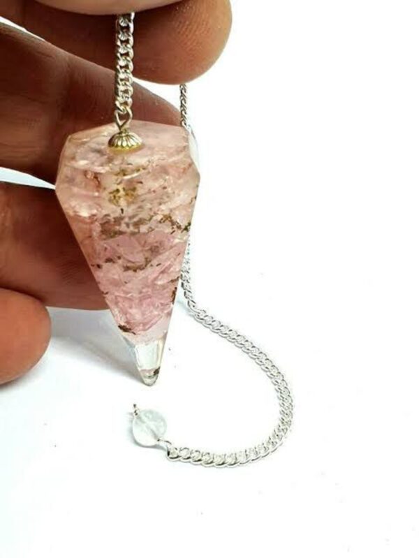 Rose Quartz Orgone Pendulum - Image 2