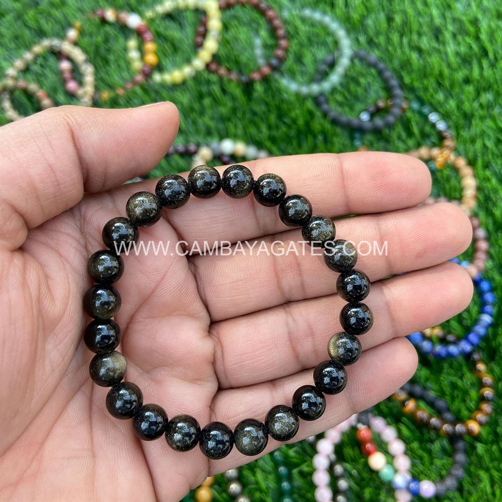 Golden Obsidian Gemstone Bracelets