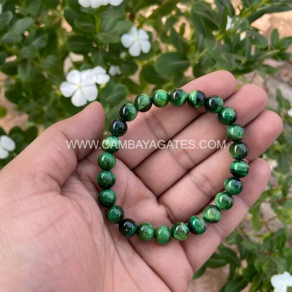 Green Tiger Eye Gemstone Bracelets