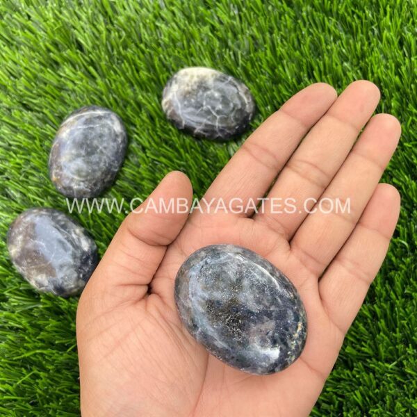 Iolite Palm Stone