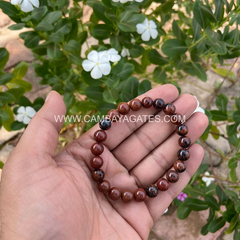 Mahogany Obsidian Gemstone Bracelet