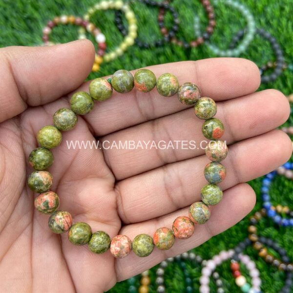 Unakite Gemstone Bracelet