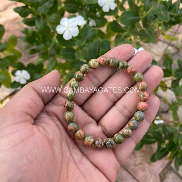 Unakite Gemstone Bracelet
