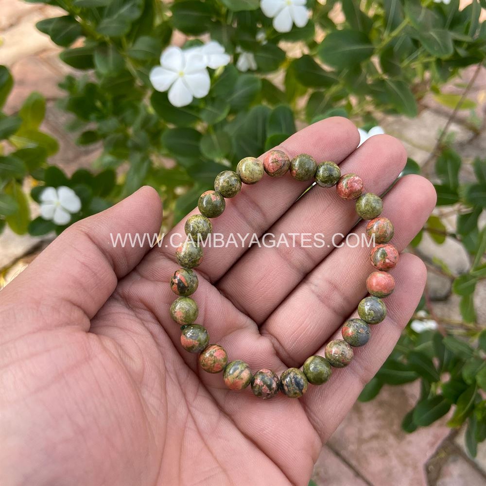 Unakite Gemstone Bracelet