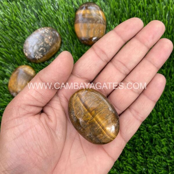 Tiger Eye Palm Stone