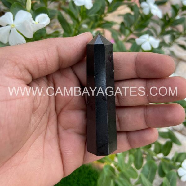 Black Agate Crystal Wands