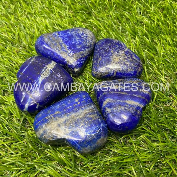 Lapis Lazuli Heart Puffy Crystal Hearts