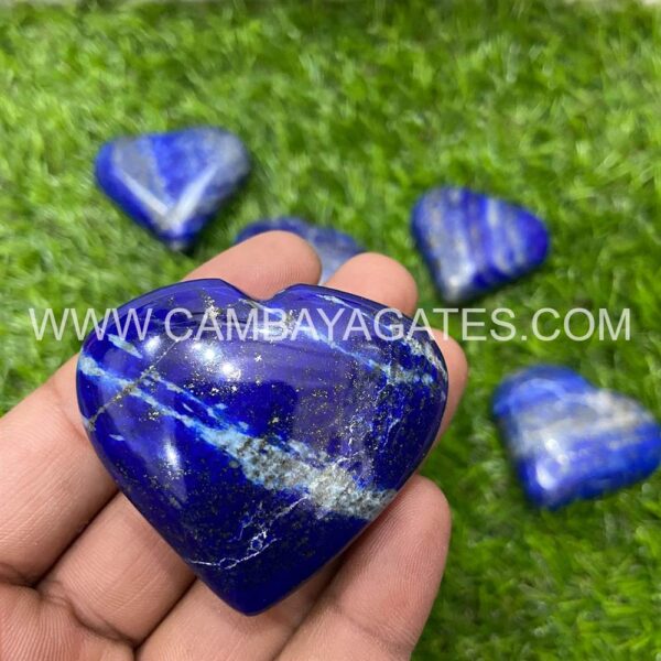 Lapis Lazuli Heart Puffy Crystal Hearts