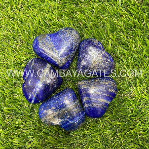 Lapis Lazuli Heart Puffy Crystal Hearts