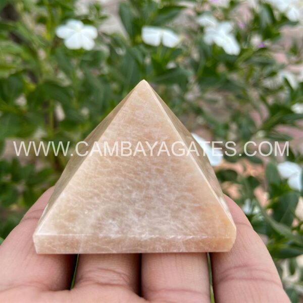 Peach Moonstone Crystal Pyramid