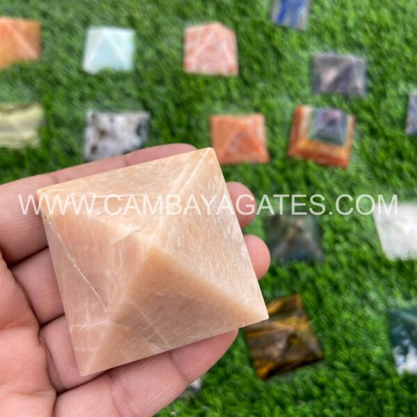 Peach Moonstone Crystal Pyramid
