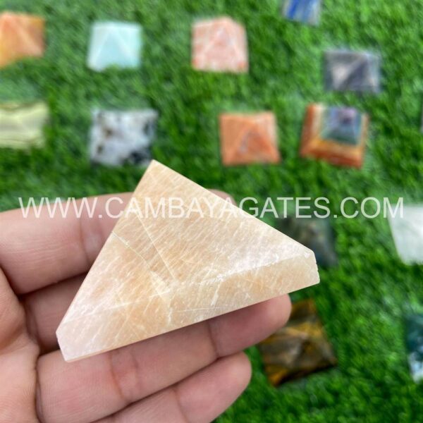 Peach Moonstone Crystal Pyramid