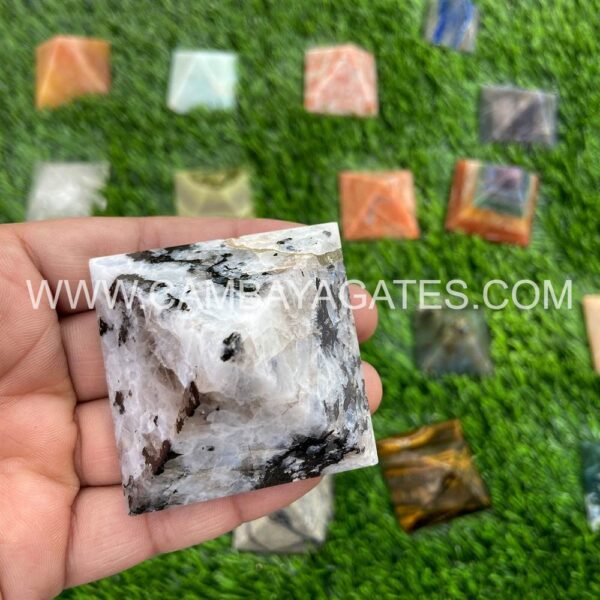 Rainbow Moonstone Crystal Pyramid