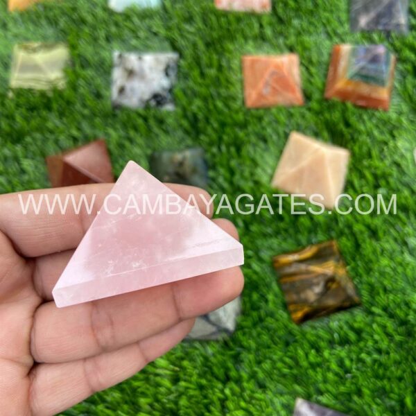 Rose Quartz Crystal Pyramid