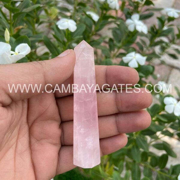 Rose Quartz Crystal Wands
