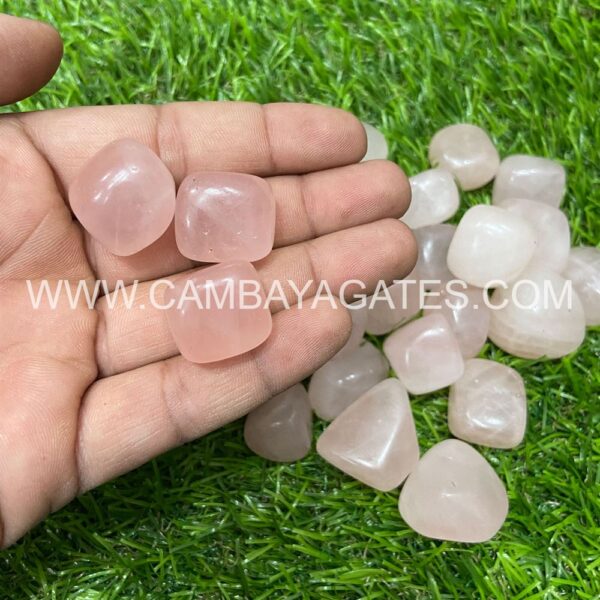 Rose Quartz Tumbled Stones Crystals Bulk - Image 2