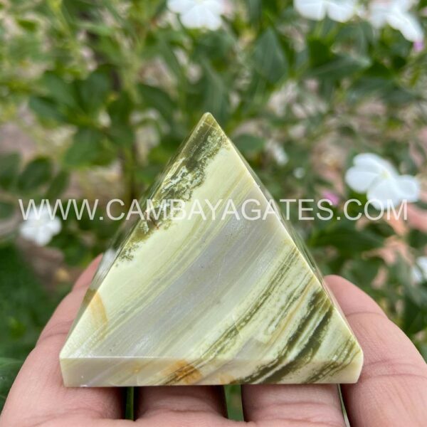 Serpentine Crystal Pyramid