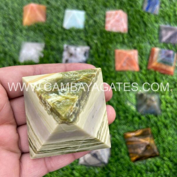 Serpentine Crystal Pyramid