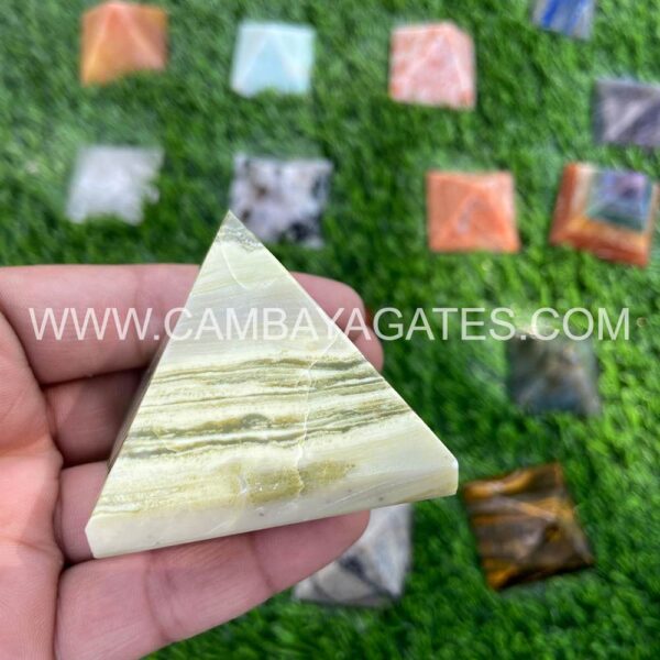Serpentine Crystal Pyramid