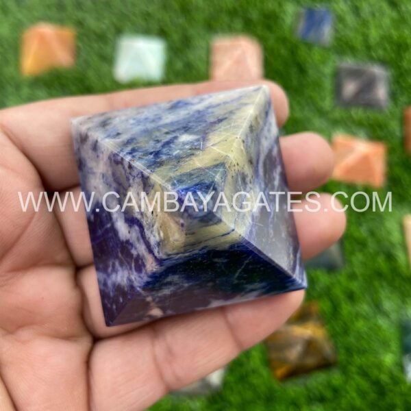 Sodalite Crystal Pyramid