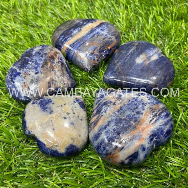 Sodalite Heart Puffy Crystal Hearts