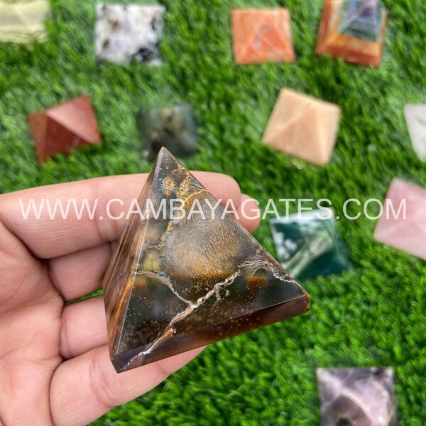 Tiger Eye Crystal Pyramid