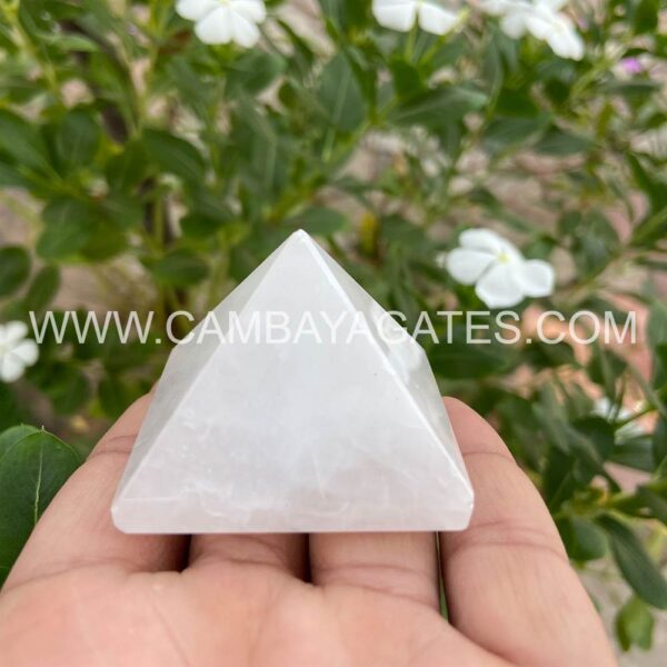 White Quartz Crystal Pyramid