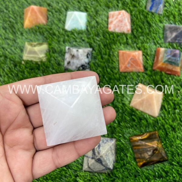 White Quartz Crystal Pyramid