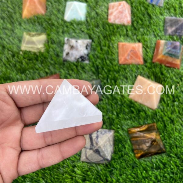 White Quartz Crystal Pyramid